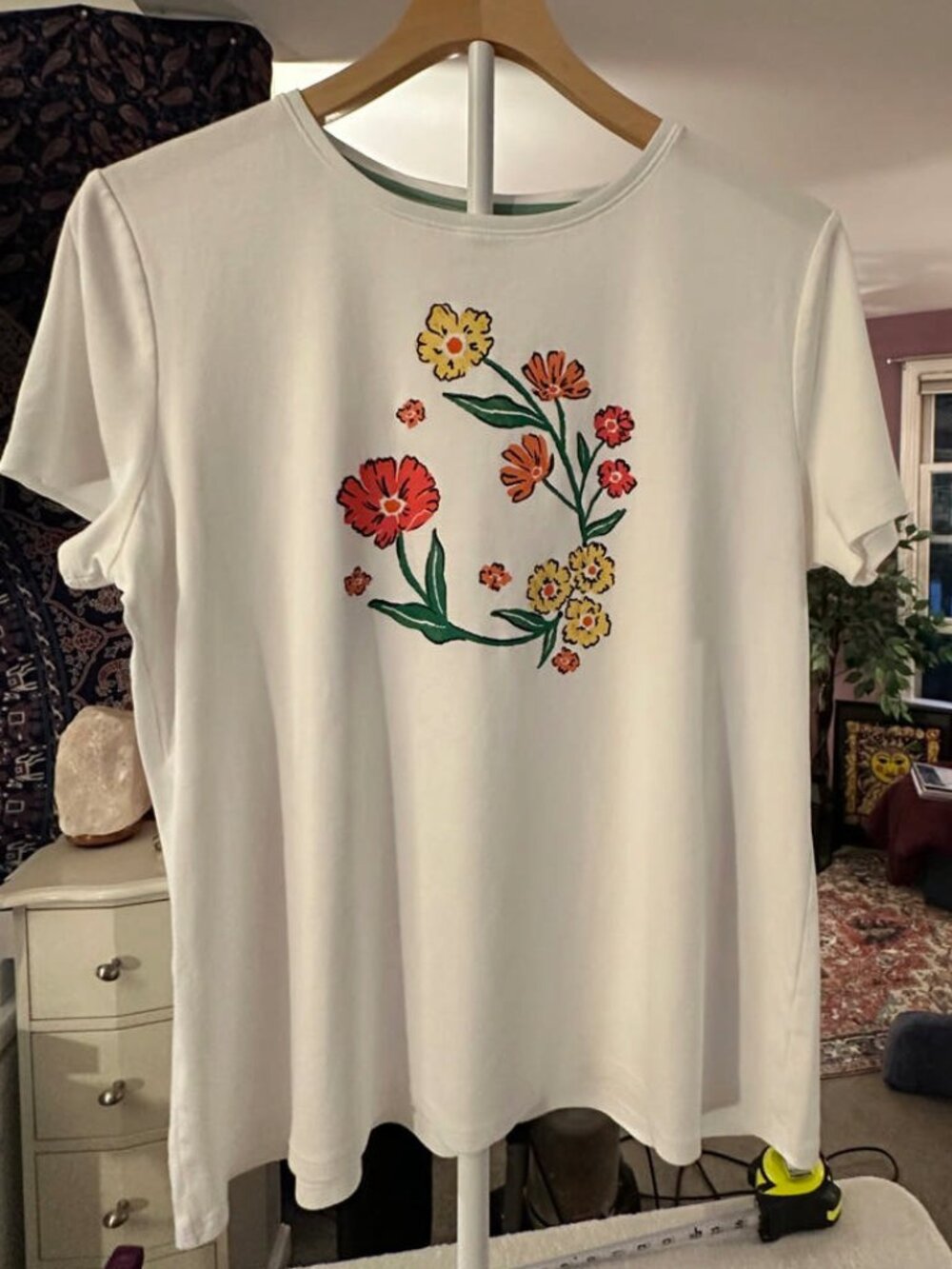 Croft & Barrow | The Classic Tee | Floral Graphic | Size L
